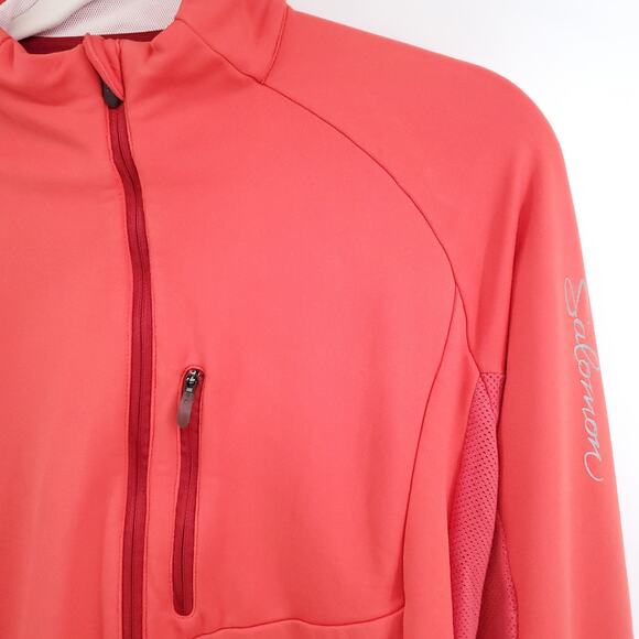 Salomon ActiLite Full Zip Mid Layer Activewear Media Pocket Mock Neck Jacket XL - Picture 4 of 11